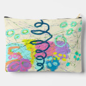 Pochette À Accessoires Art numérique abstrait unique (Verso)