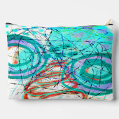 Pochette À Accessoires Art numérique abstrait unique (Verso)
