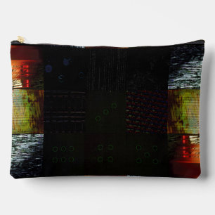 Pochette À Accessoires Art numérique de distorsion abstraite de coup d'œi