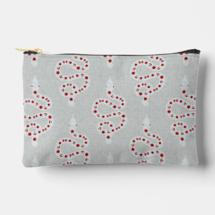 Pochette À Accessoires Art populaire texturé grunge sorcière serpent roug