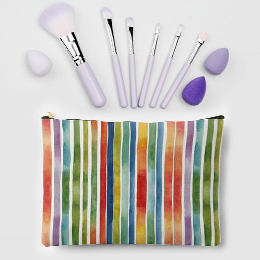 Pochette À Accessoires Artsy Tendance Arc en arc-en-ciel Motif en bande c