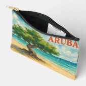 Pochette À Accessoires Aruba Divi Tree Eagle Beach aquarelle (Ouvrir)
