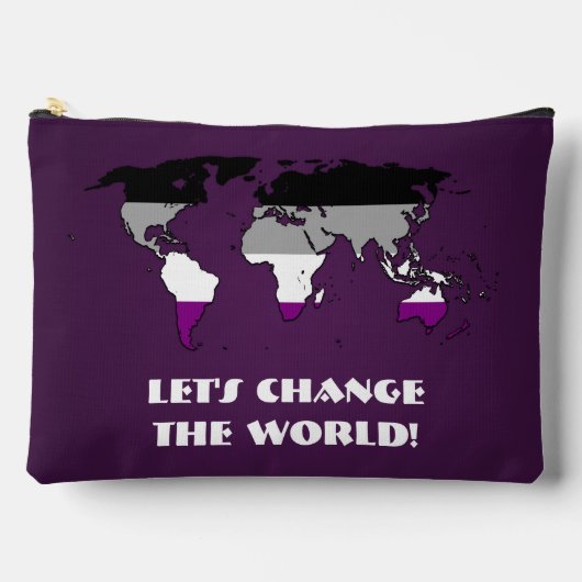 Pochette À Accessoires Asexuality Pride Map of The World  (Recto)