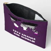 Pochette À Accessoires Asexuality Pride Map of The World  (Ouvrir)