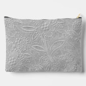 Pochette À Accessoires Aspect floral embossé gris (Verso)