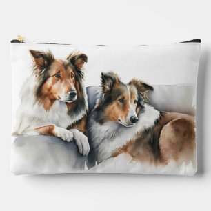 Pochette À Accessoires Assis Collie Dogs