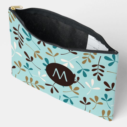 Pochette À Accessoires Assstd Feuille Teals Crm Gld Brwn Ptn (Personnalis (Ouvrir)