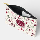 Pochette À Accessoires Asstd Motif Feuille Reds Grns Crm (Personnalisé) (Ouvrir)