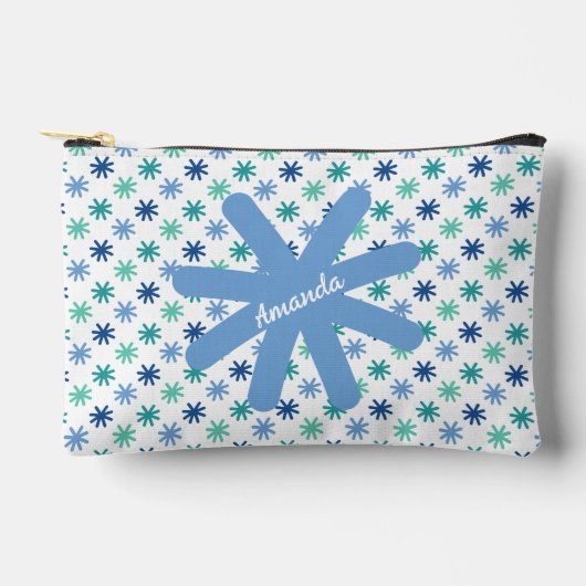 Pochette À Accessoires Astérisque Chic S Couleurs Océaniques - Blanc Edit (Recto)