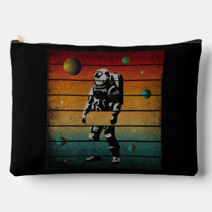 Pochette À Accessoires Astronaute Drôle Tendance Espace Planète Vintage