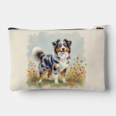 Pochette À Accessoires Australian Shepherd Dog Merle Long Tail (Verso)