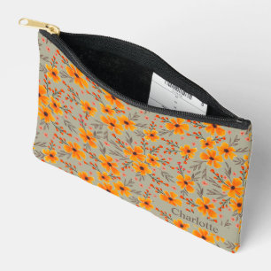 Pochette À Accessoires Automne personnalisé automne modèle floral SageGre