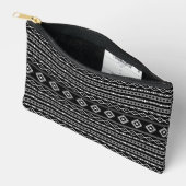 Pochette À Accessoires Aztec blanc gris noir Motifs mélangés Motif (Ouvrir)