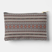 Pochette À Accessoires Aztec Crème rouille Brown gris Motifs mélangés Mot (Verso)