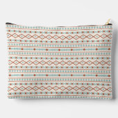 Pochette À Accessoires Aztec Formes Motif rouille crème Turquoise (Verso)