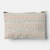 Pochette À Accessoires Aztec Formes Motif rouille crème Turquoise (Verso)