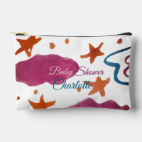 Baby shower nuages rose bleu ajouter nom aquarelle