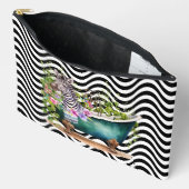 Pochette À Accessoires Baignoire Zèbre Blanc Noir Vastes Psychédélique (Ouvrir)