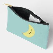 Pochette À Accessoires Banane jaune dessin bleu (Ouvrir)