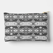 Pochette À Accessoires Bandes et formes géométriques gris blanc (Verso)