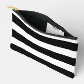 Pochette À Accessoires Bandes noires et blanches (Ouvrir)