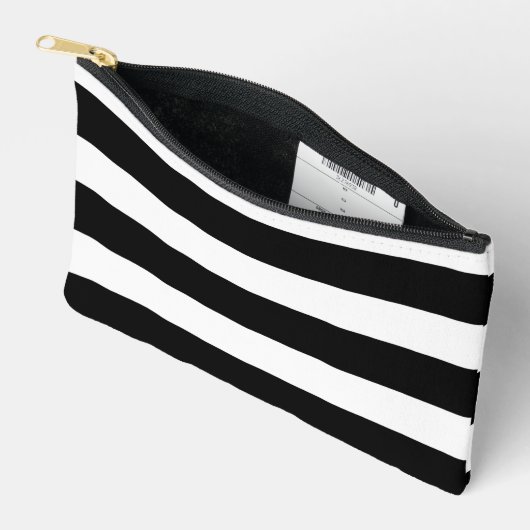 Pochette À Accessoires Bandes noires et blanches (Ouvrir)