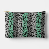 Pochette À Accessoires Bandes numériques pixélisées, vertes, grises, noir (Recto)