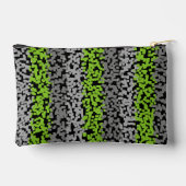 Pochette À Accessoires Bandes pixelisées numériques vertes, grises et noi (Verso)
