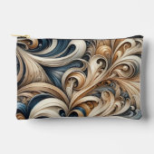 Pochette À Accessoires Baroque Swirl Pattern in Blue & Gold (Recto)