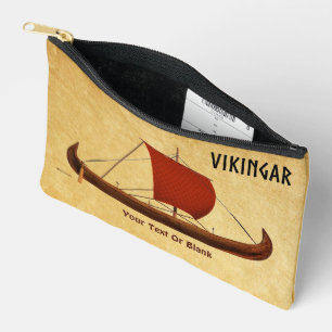 Pochette À Accessoires Bateau viking à voile rouge II