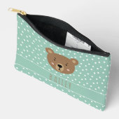 Pochette À Accessoires Beau bébé ours bleu moderne (Ouvrir)