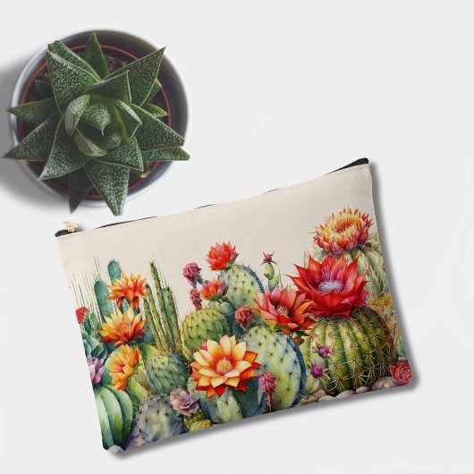 Pochette À Accessoires Beau Cactus Flower Large