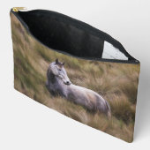 Pochette À Accessoires Beau cheval de couleur grise (Ouvrir)