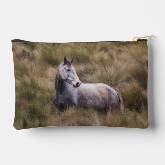 Pochette À Accessoires Beau Cheval Gris Colore (Verso)