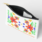 Pochette À Accessoires Beau Monogramme de broderie mexicaine (Ouvrir)