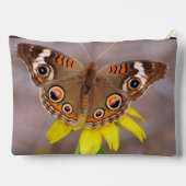 Pochette À Accessoires Beau papillon sur Fleur Jaune (Verso)