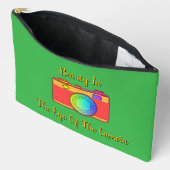 Pochette À Accessoires Beauté Dans L'Oeil De La Caméra Vert (Ouvrir)
