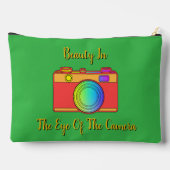 Pochette À Accessoires Beauté Dans L'Oeil De La Caméra Vert (Verso)