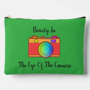 Pochette À Accessoires Beauté Dans L'œil De L'appareil Photo Vert Cosméti