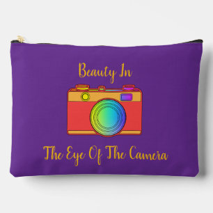 Pochette À Accessoires Beauté Dans L'œil De L'appareil Photo Violet