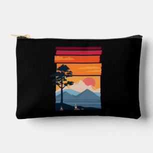 Pochette À Accessoires Beauté de la nature au coucher du soleil sur une m