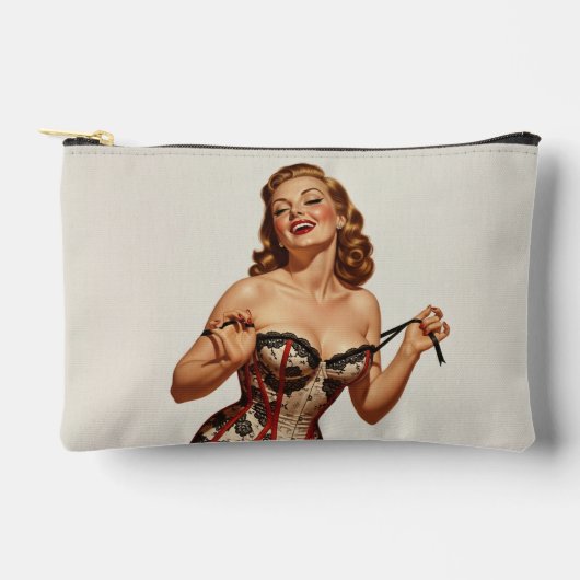 Pochette À Accessoires Beauté des épingles rétro 50's (Recto)
