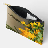 Pochette À Accessoires Beauté Fleur Dorée (Ouvrir)