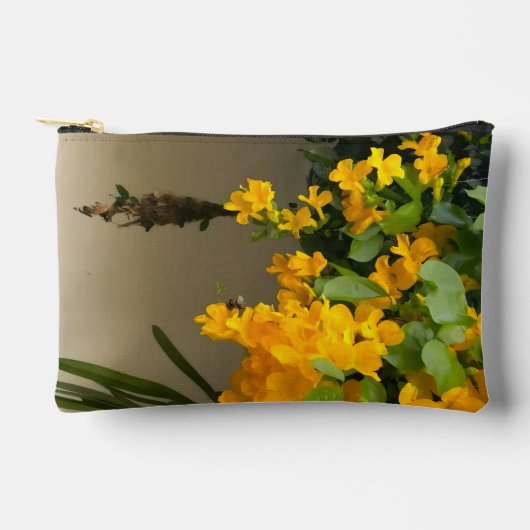 Pochette À Accessoires Beauté Fleur Dorée (Recto)
