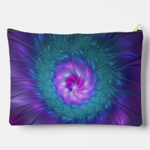 Pochette À Accessoires Beauté florale abstraite, art fractal coloré de fl