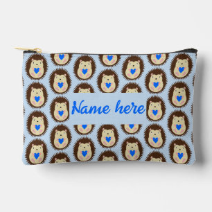 Pochette À Accessoires Bébé Garçon Cœur Hérisson Personnalisé