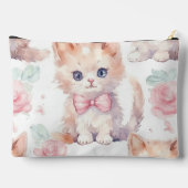 Pochette À Accessoires Bébé rose et blanc doux Imprimer (Verso)