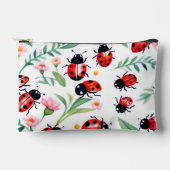 Pochette À Accessoires Bébés mignons et fleurs motif blanc (Recto)