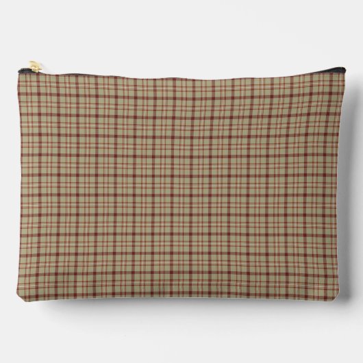Pochette À Accessoires Beige Burgundy Plaid Classic Pattern (Recto)