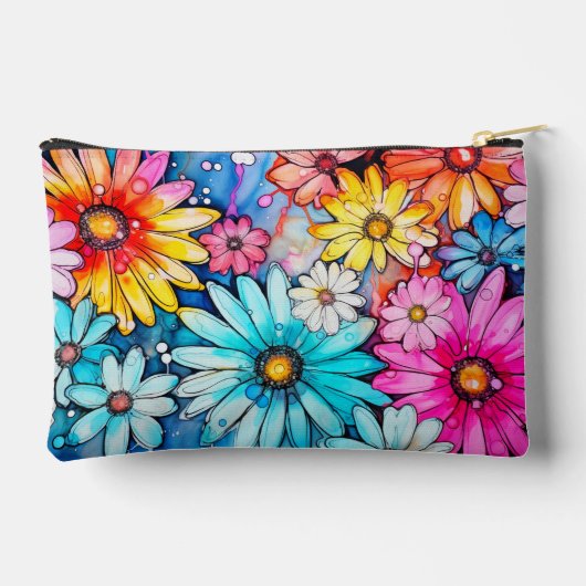 Pochette À Accessoires Belle Fleur De Faisée Abstraite (Verso)